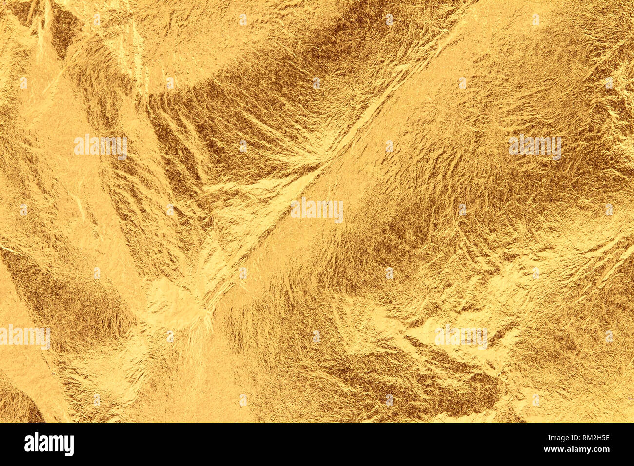 Nahaufnahme der wrinkly Blattgold Stockfoto