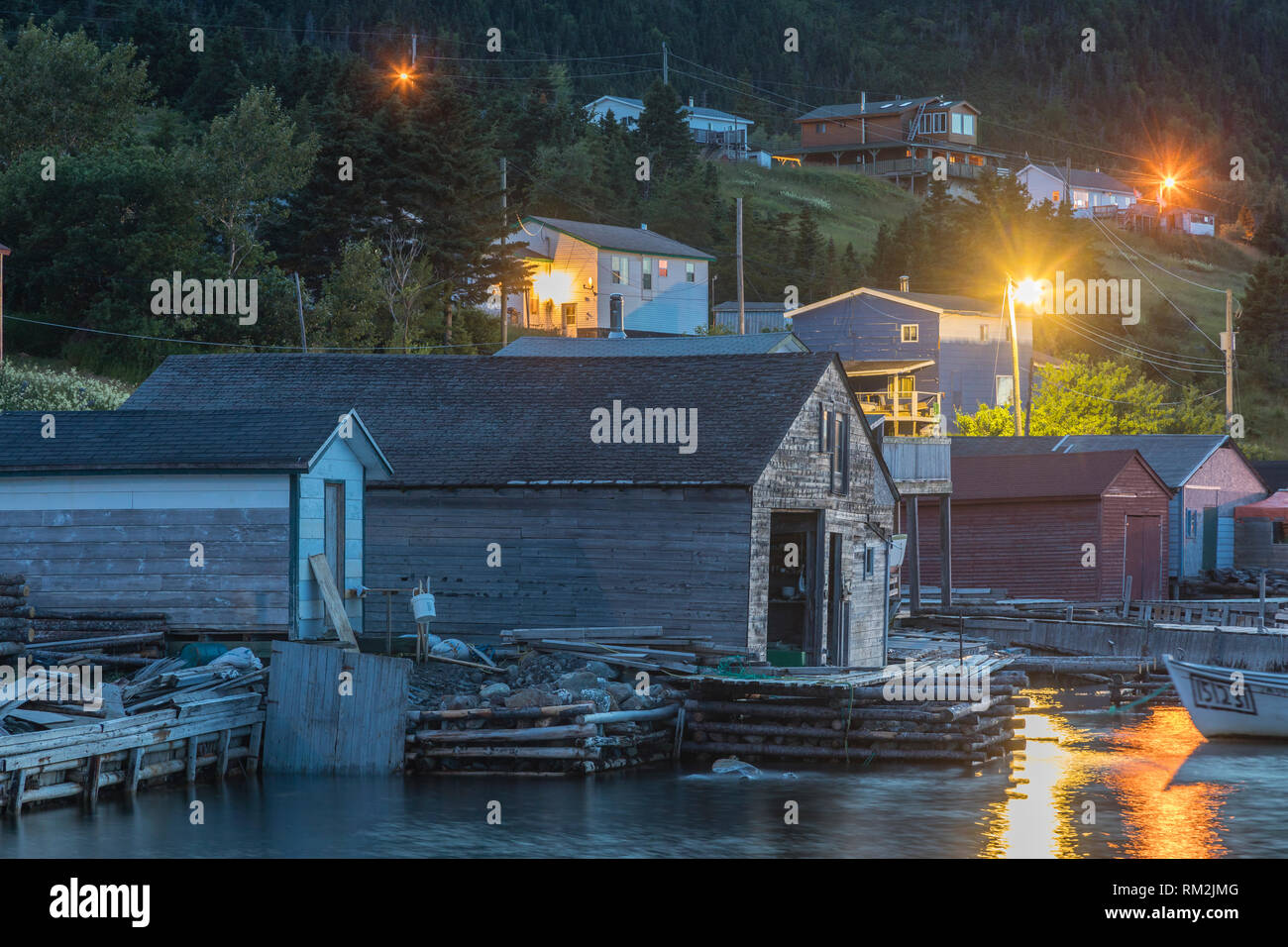 Angeln Phasen in der Stadt von Woody Point, auf Bonne Bay Stockfoto
