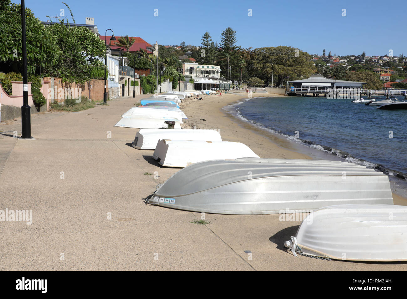 Boote auf den Kopf neben Watsons Bay Beach, Sydney, Australien. Stockfoto