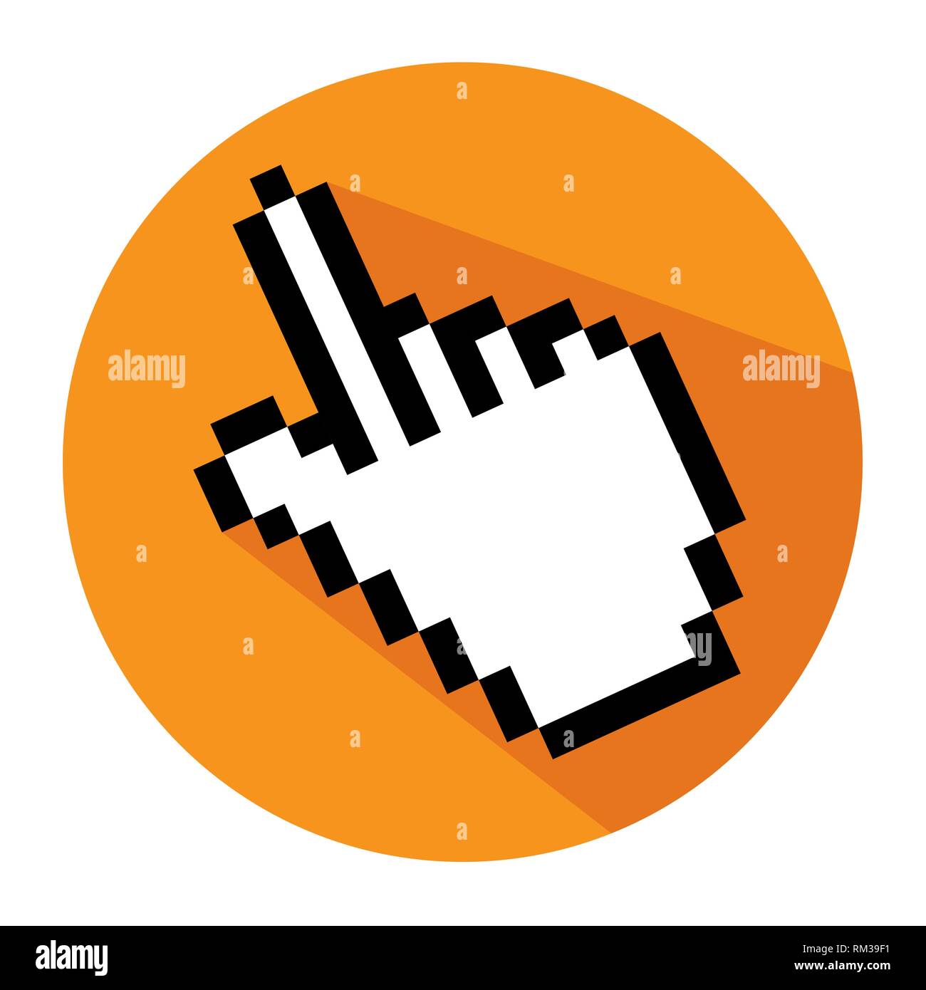 Hand pixel Cursor-Symbol Stock Vektor