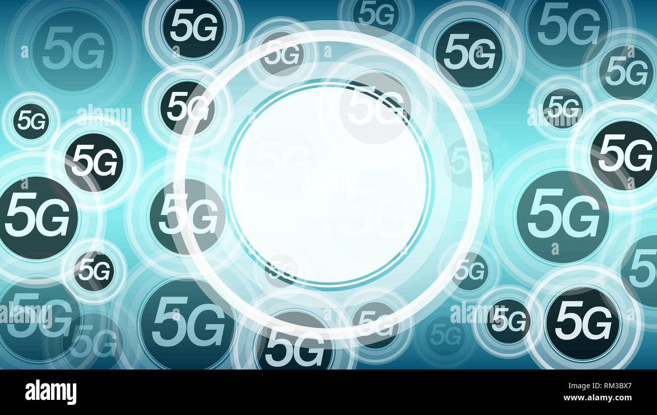 Mobile Industry Innovation neue 5G-Netzwerk vektor Symbol Stock Vektor