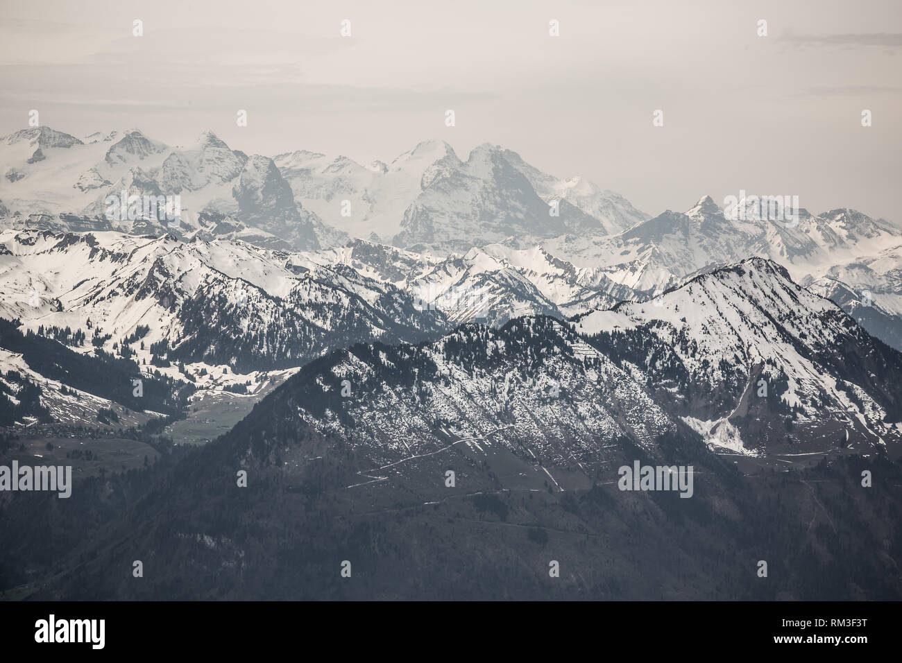 Massiv Blick auf den Berg. Rigi - Arth, Schweiz Stockfoto