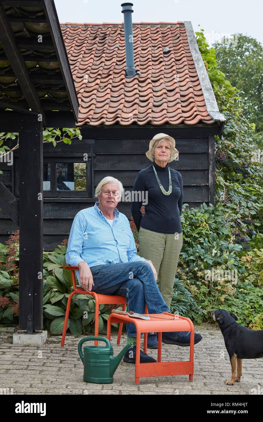 Piet Oudolf an seinem hummelo Garten. Ich habe viele mehr von seinem schönen Garten, das ist nur eine kleine Auswahl. Stockfoto