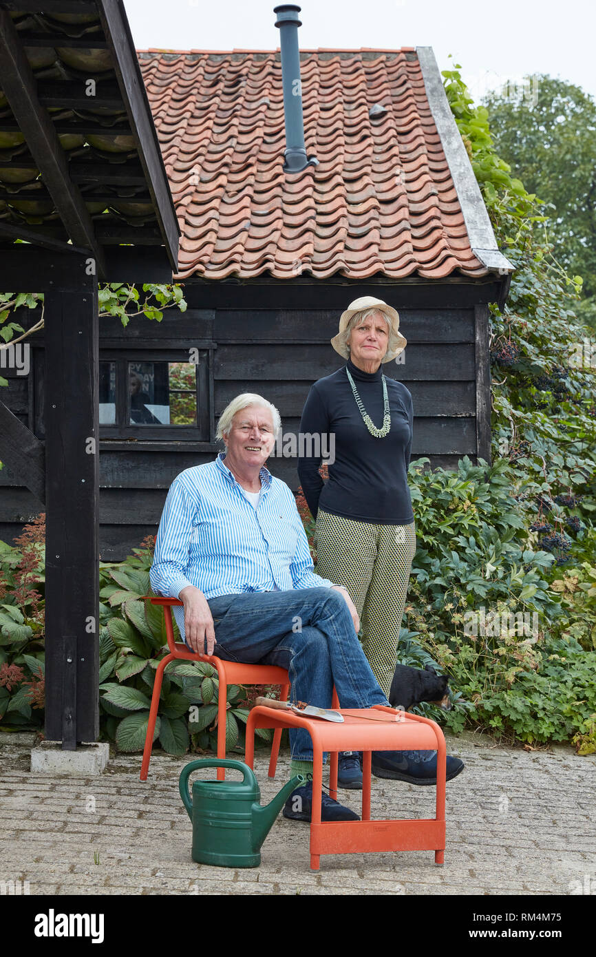 Piet Oudolf an seinem hummelo Garten. Ich habe viele mehr von seinem schönen Garten, das ist nur eine kleine Auswahl. Stockfoto