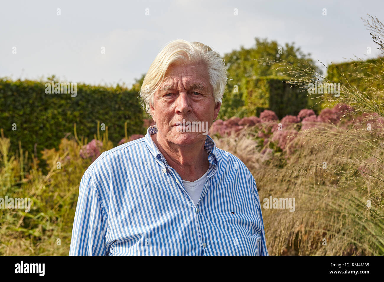 Piet Oudolf an seinem hummelo Garten. Ich habe viele mehr von seinem schönen Garten, das ist nur eine kleine Auswahl. Stockfoto
