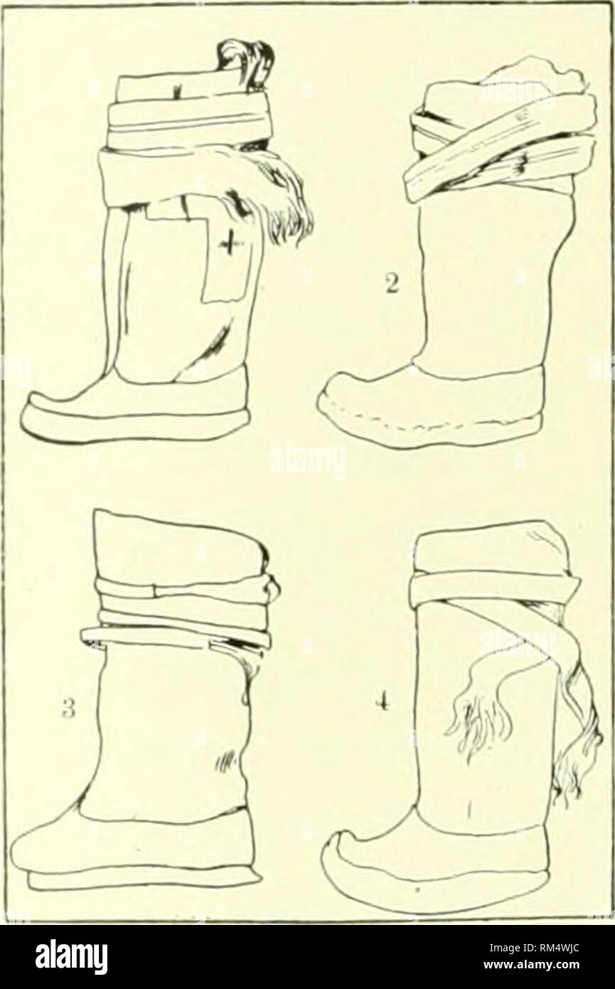 . Jahresbericht des Verwaltungsrats der Smithsonian Institution. Smithsonian Institution; Smithsonian Institution. Archive; Entdeckungen in der Wissenschaft. Erläuterung der Platte 2. Tibetische Stiefel mit Strapsen. P'ii;. 1. TiBKiAN B (i () T ANI> Gaktek. Tiiik Bein, coTtDU)>, Yak alleinige verstecken. (C:) X. Art.Nr. 131045, USA N.M.) Abb. 1'. TiHKTAN liooT und Strumpfband. Tiiik Bein, leatlier toji. y; ik alleinige verstecken. (Kat. Nr. i: U045 a, U S N.M.), Abb. : Ich. KoKONOR tibetischen Boot. Chinesische maiiulactnic. Kammgarn gnrter. (Oat. Art.Nr. 131072, US X.M.) Abb. 4. TiBKTAX Boot und Strumpfband. Leder Bein aud oben; Yak alleinige verstecken. (Ca Stockfoto