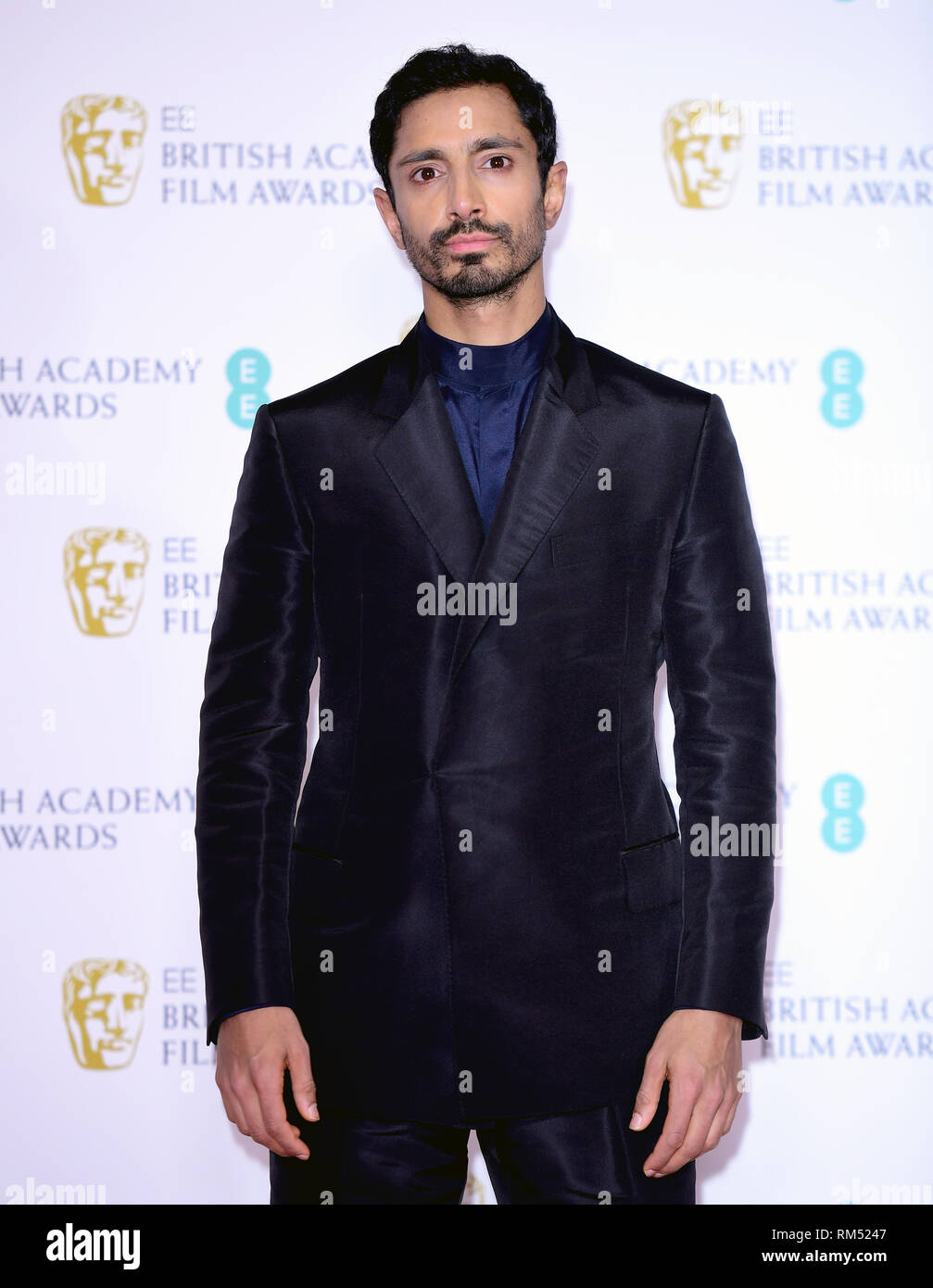 Riz Ahmed in der Presse an der 72nd British Academy Film Awards gehalten an der Royal Albert Hall, Kensington Gore, Kensington, London. Stockfoto