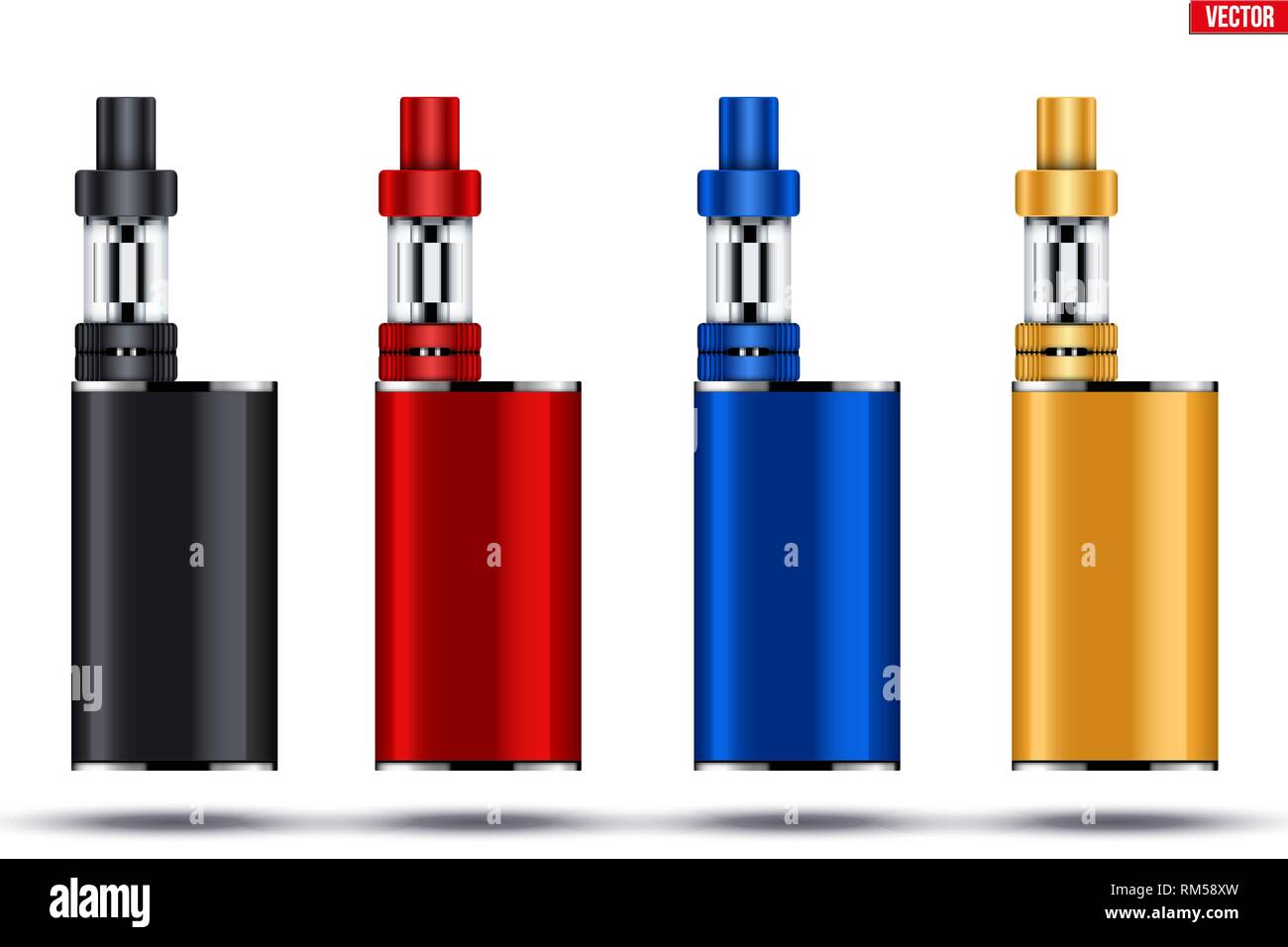 Vaping box device Kit und mod. Stock Vektor