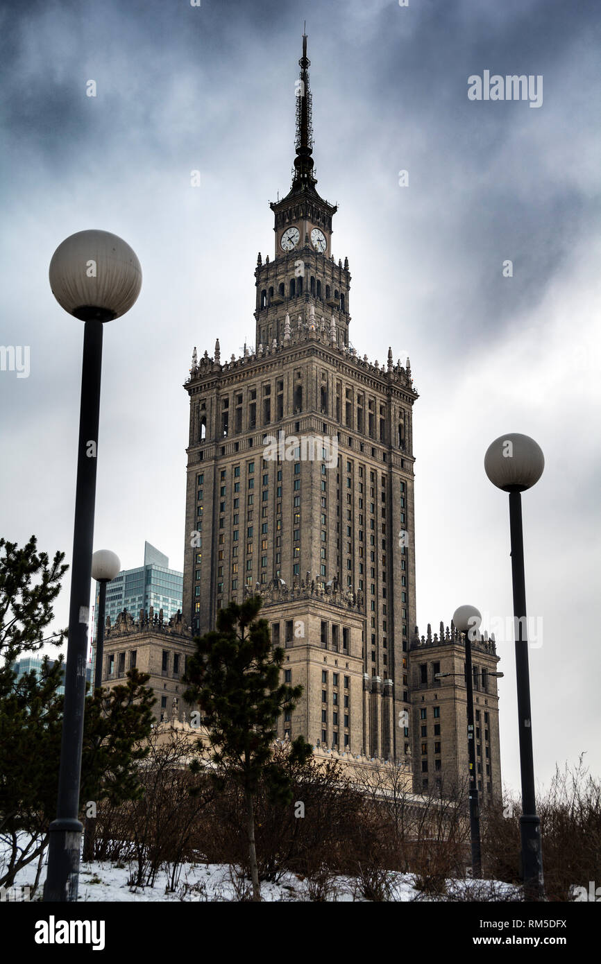 Warschau Palast der Kultur und Wissenschaft von Stalin Ära Stockfoto