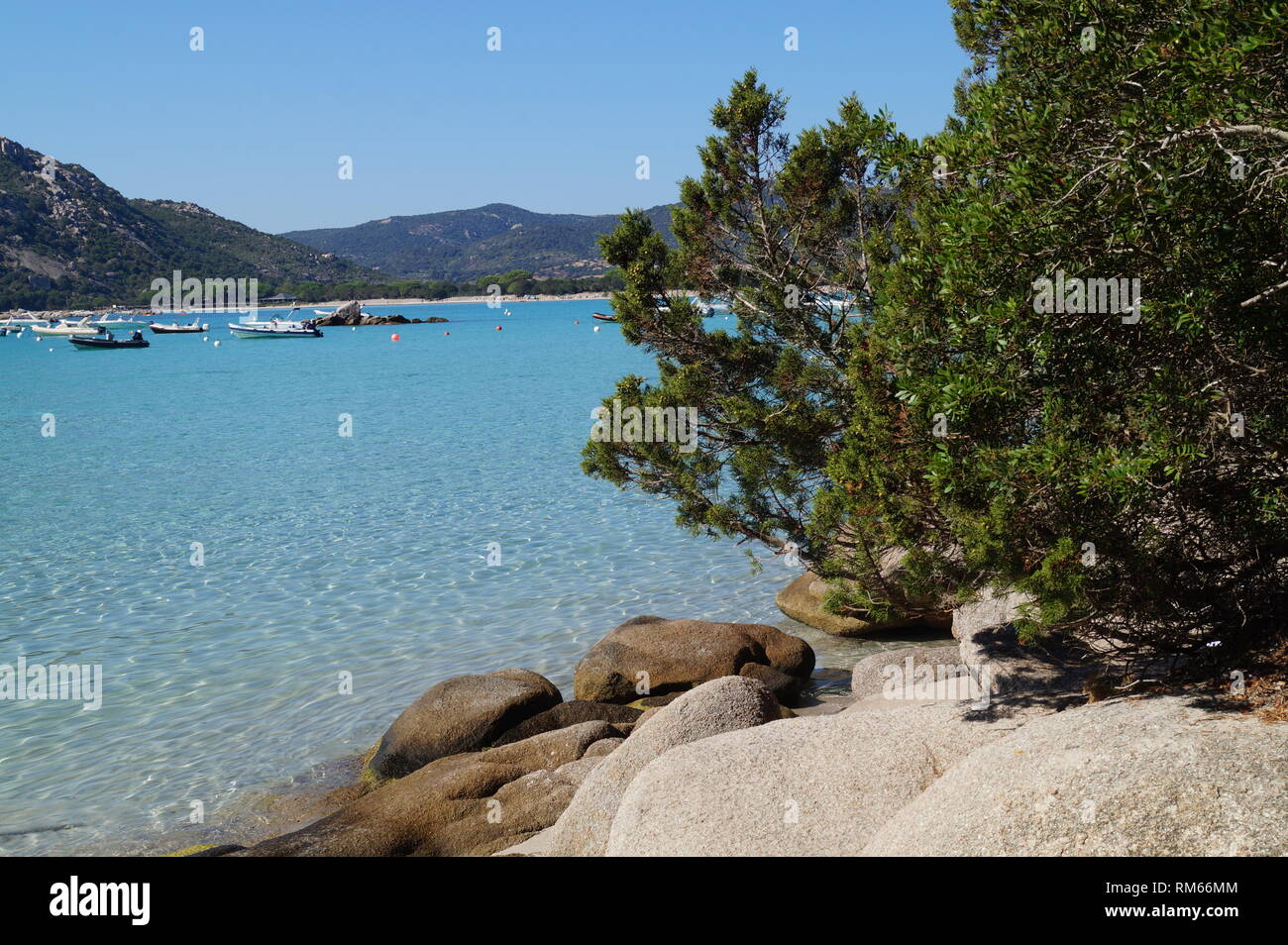 Schöne Strände - Santa Giulia Brach, Süd Korsika, Porto Vecchio Korsika Stockfoto