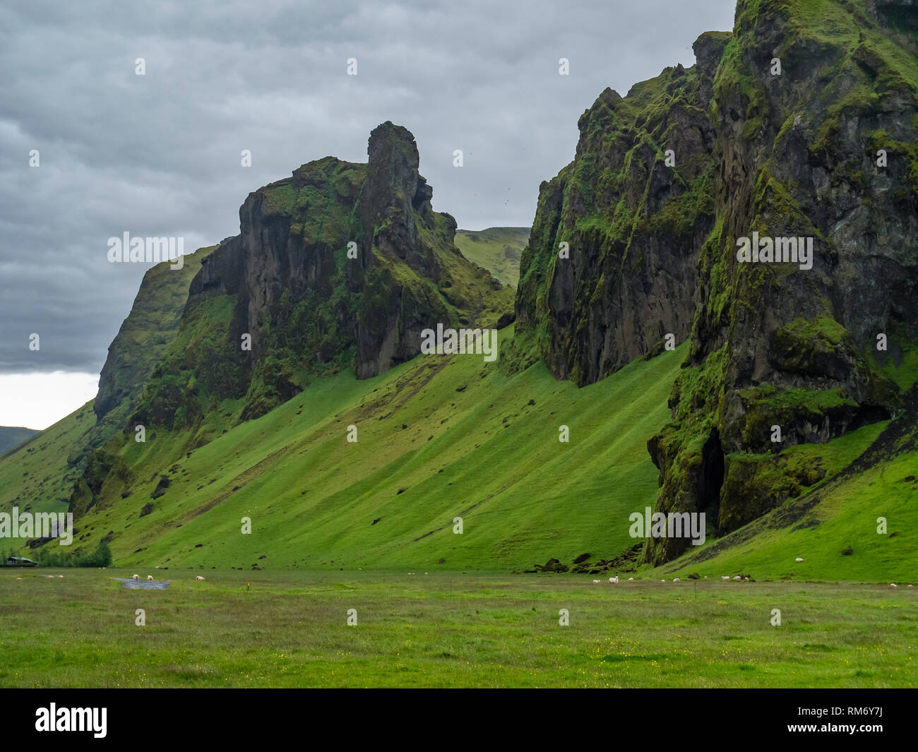 Mystische isländische Landschaft Stockfoto