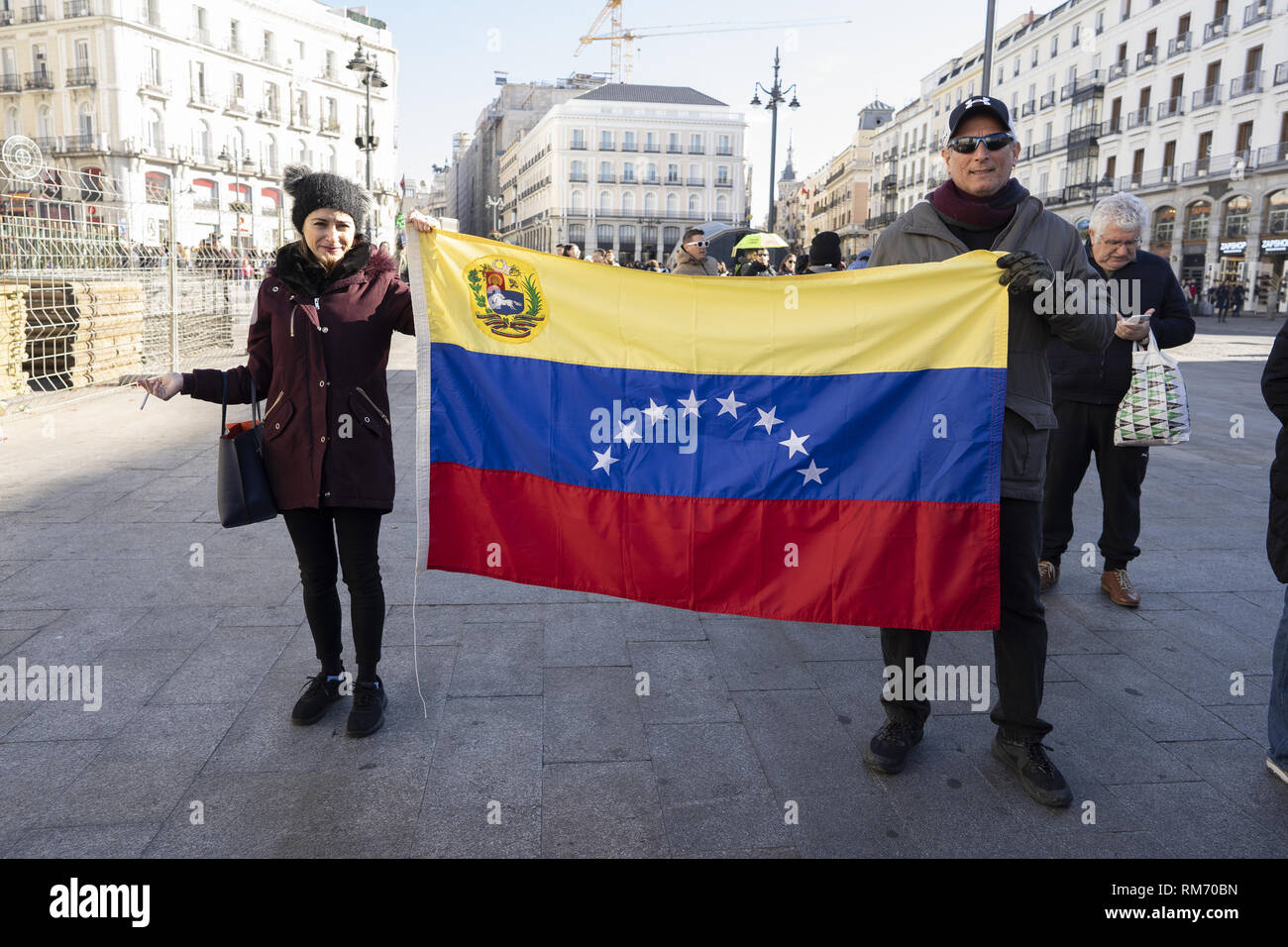 Bürger Venezuelas versammeln sich gegen Präsident Nicolas Maduro Mit zu demonstrieren: Atmosphäre Wo: Madrid, Spanien Wann: 13 Jan 2019 Credit: Oscar Gonzalez/WENN.com Stockfoto