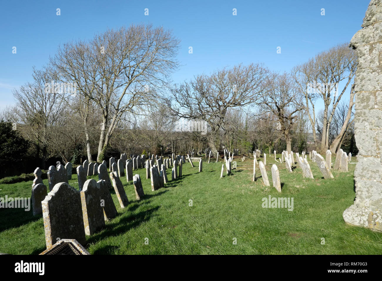 All Saints Church, Godshill, Isle of Wight, Großbritannien. Stockfoto