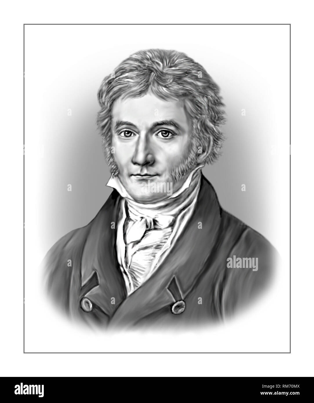 Carl Friedrich Gauss 1777-1855 Deutsche Mathematiker Stockfoto