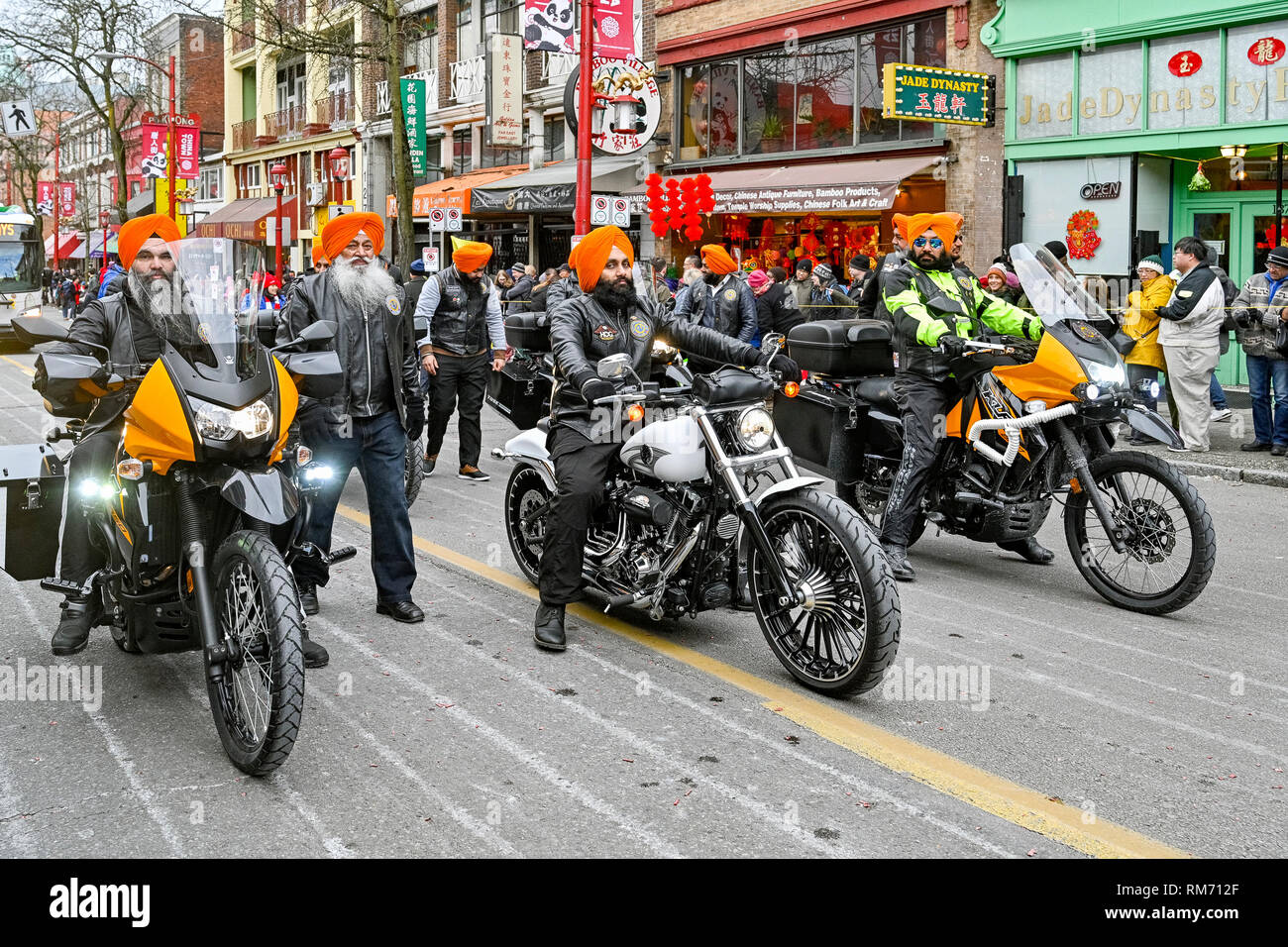 Sikh Motorcycle Club in Parade, Stockfoto