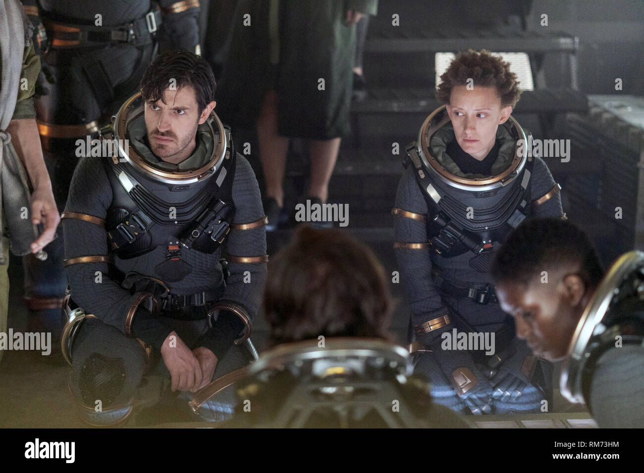 Nightflyers ist ein US-amerikanischer horror Science Fiction TV-Serien auf Syfy, die in den Vereinigten Staaten am 2. Dezember 2018 und auf Netflix uraufgeführt, International am 1. Februar 2019. Die Serie basiert auf der Novelle und Serie von kurzen Geschichten mit dem gleichen Namen von George R.R.Martin. Dieses Foto ist nur für den redaktionellen Gebrauch bestimmt und unterliegen dem Copyright der Film Company und/oder der bezeichneten Fotograf durch den Film oder die Produktion Firma zugewiesen. Stockfoto