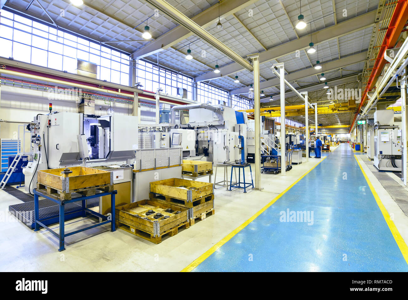 Moderne Industrie Fabrik für Maschinenbau - Anlagen und Maschinen Stockfoto