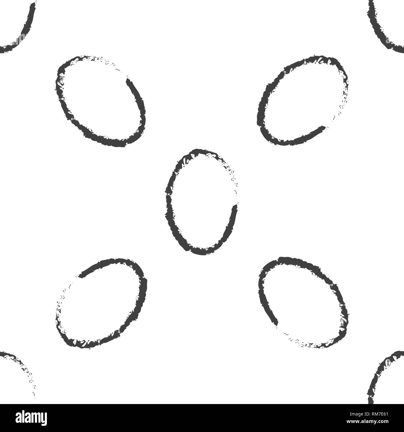 Einfache nahtlose Vektor Textur mit Eiern Zeichnung isoliert auf Weiss. Stock Vektor