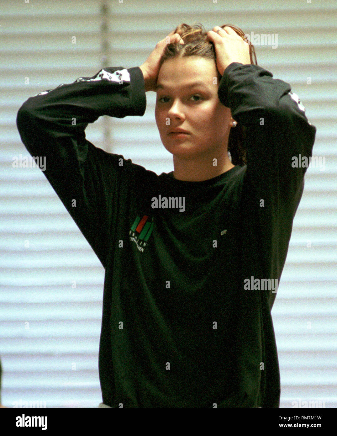 Gelsenkirchen Deutschland 27.2.1999, Schwimmen: Arena Festival - - - Franziska Van Ginneken (GER) Stockfoto