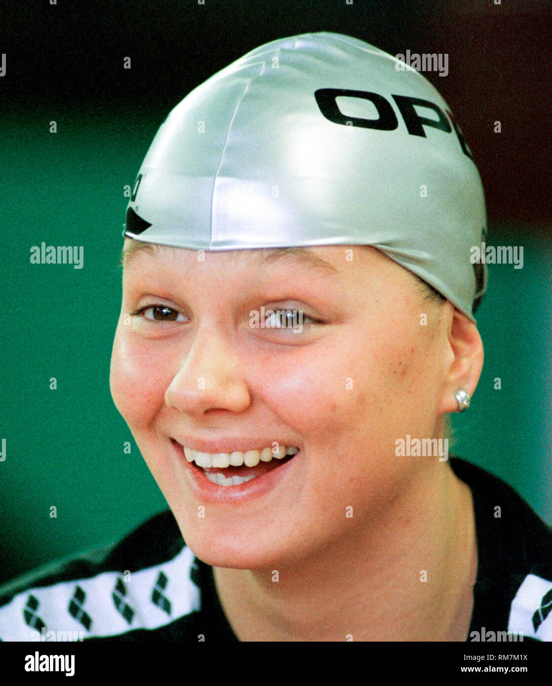 Gelsenkirchen Deutschland 27.2.1999, Schwimmen: Arena Festival - - - Franziska Van Ginneken (GER) Stockfoto