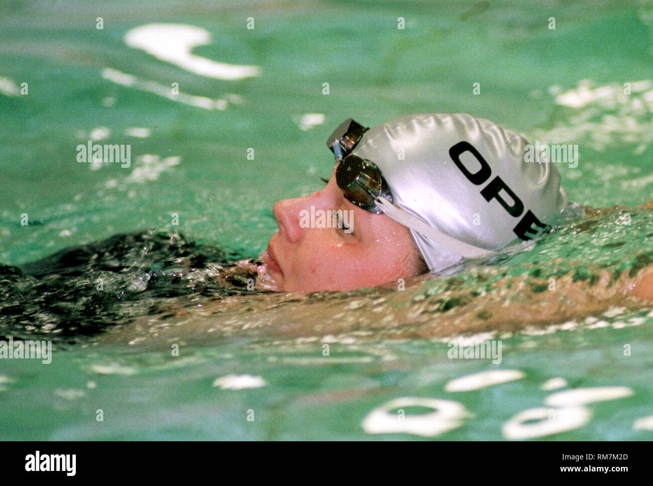 Gelsenkirchen Deutschland 27.2.1999, Schwimmen: Arena Festival - - - Franziska Van Ginneken (GER) Stockfoto