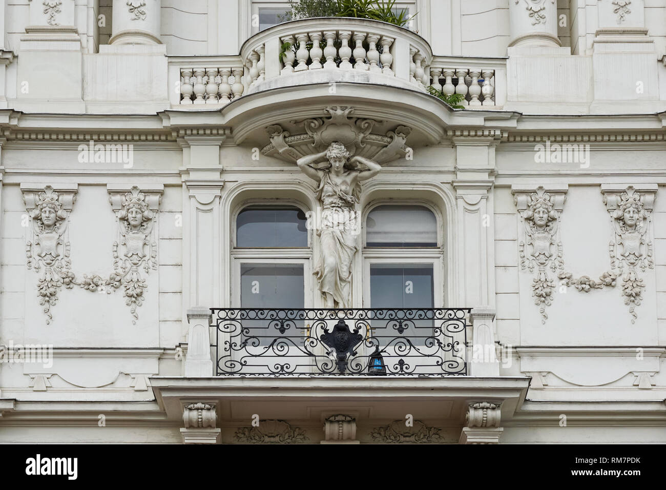 Jugendstil Gebäude auf der Wienzeile in Wien, Österreich Stockfoto