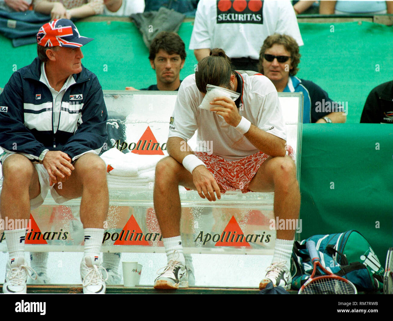 Rochus Club Düsseldorf (DŸsseldorf, Düsseldorf) Deutschland 19.05.1999, Tennis: World Team Cup------- Patrick Rafter (AUS, rechts) Stockfoto