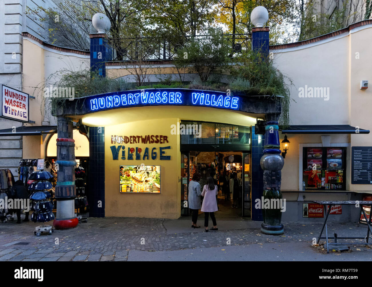 Hundertwasser Village in Wien, Österreich Stockfoto