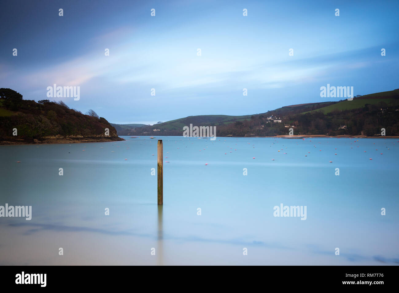 Einen Abend lang exsposure Schoß der schönen Devon Mündung in Salcombe, South Devon. Stockfoto