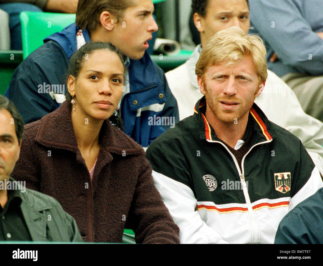 Rochus Club Düsseldorf (DŸsseldorf, Düsseldorf) Deutschland 20.5.1999, Tennis: World Team Cup - - - Barbara und Boris Becker Stockfoto