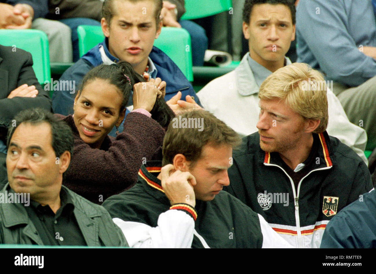 Rochus Club Düsseldorf (DŸsseldorf, Düsseldorf) Deutschland 20.5.1999, Tennis: World Team Cup - - - Barbara und Boris Becker Stockfoto