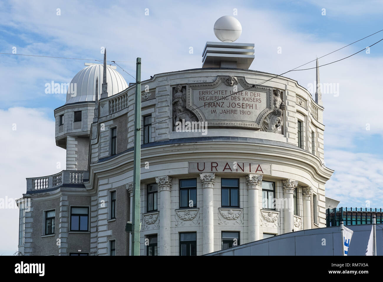 Urania Kunst Nouveau Gebäude in Wien, Österreich Stockfoto