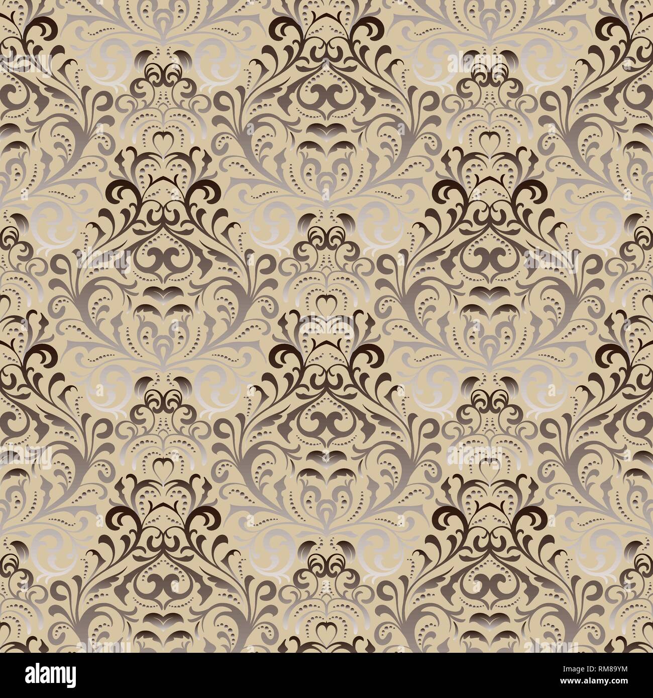 Nahtlose Abstraktes Muster Im Barocken Stil Dekorative Und Gestaltungselemente Fur Textil Oder Buch Deckt Fertigung Wallpaper Drucken Geschenkverpackung Stock Vektorgrafik Alamy