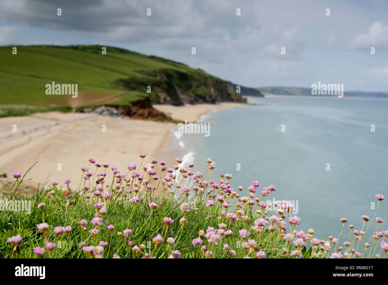 Einen Schuß über suchen Hallsands ein altes Fischerdorf in Devon. Stockfoto