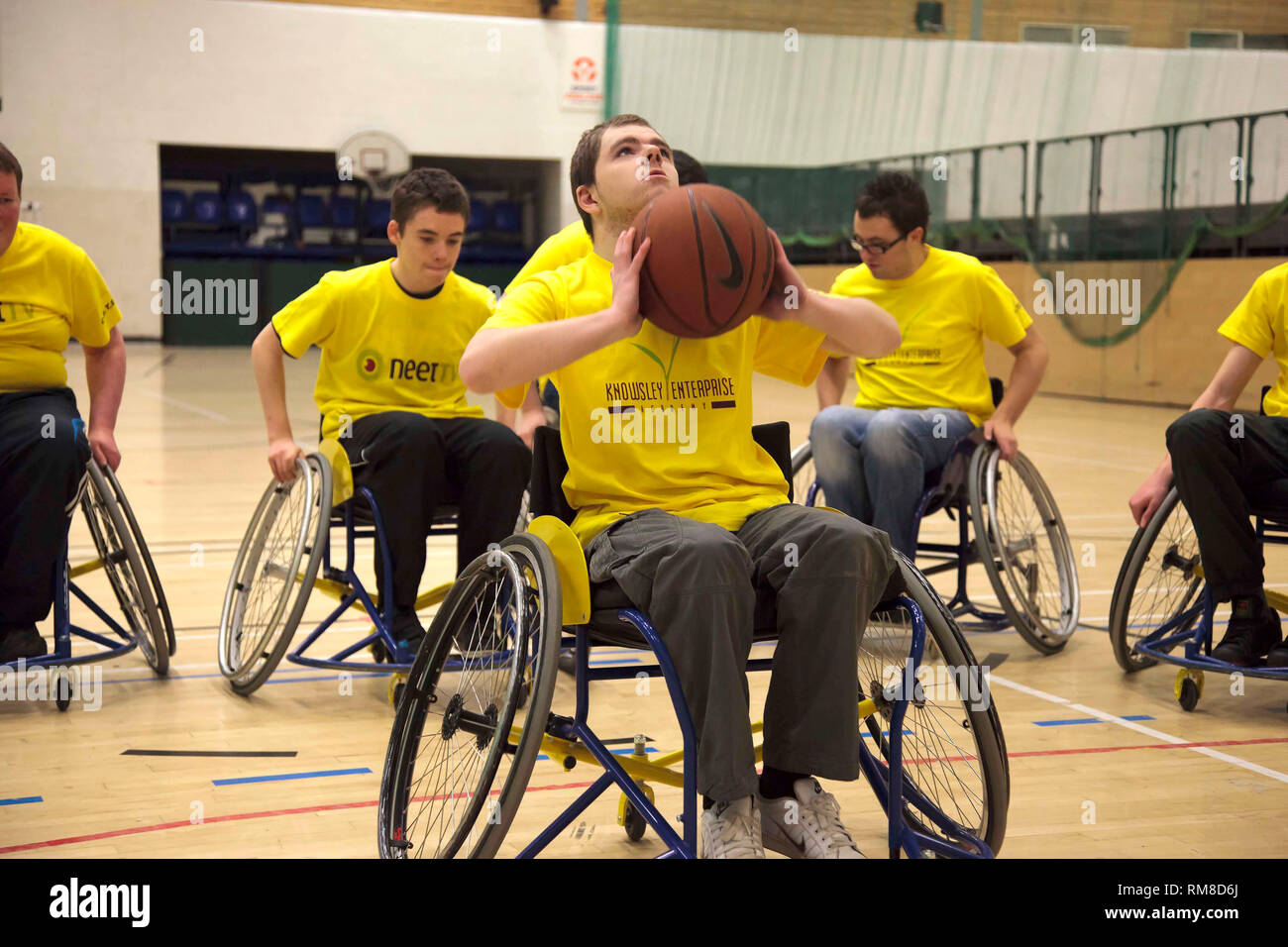 Rollstuhl Basketball Spieler Stockfoto