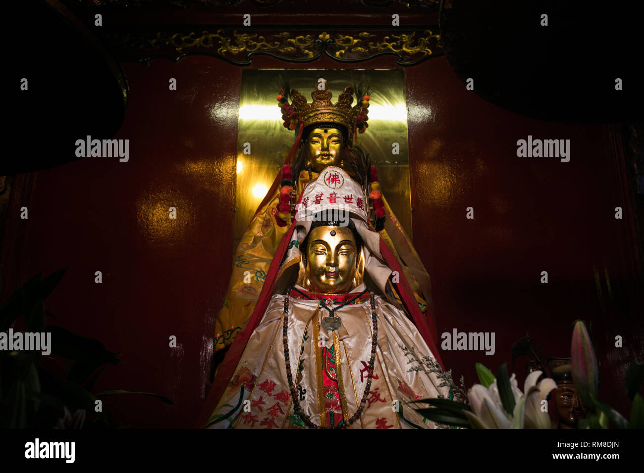 Man Mo Tempel, Hong Kong Stockfoto