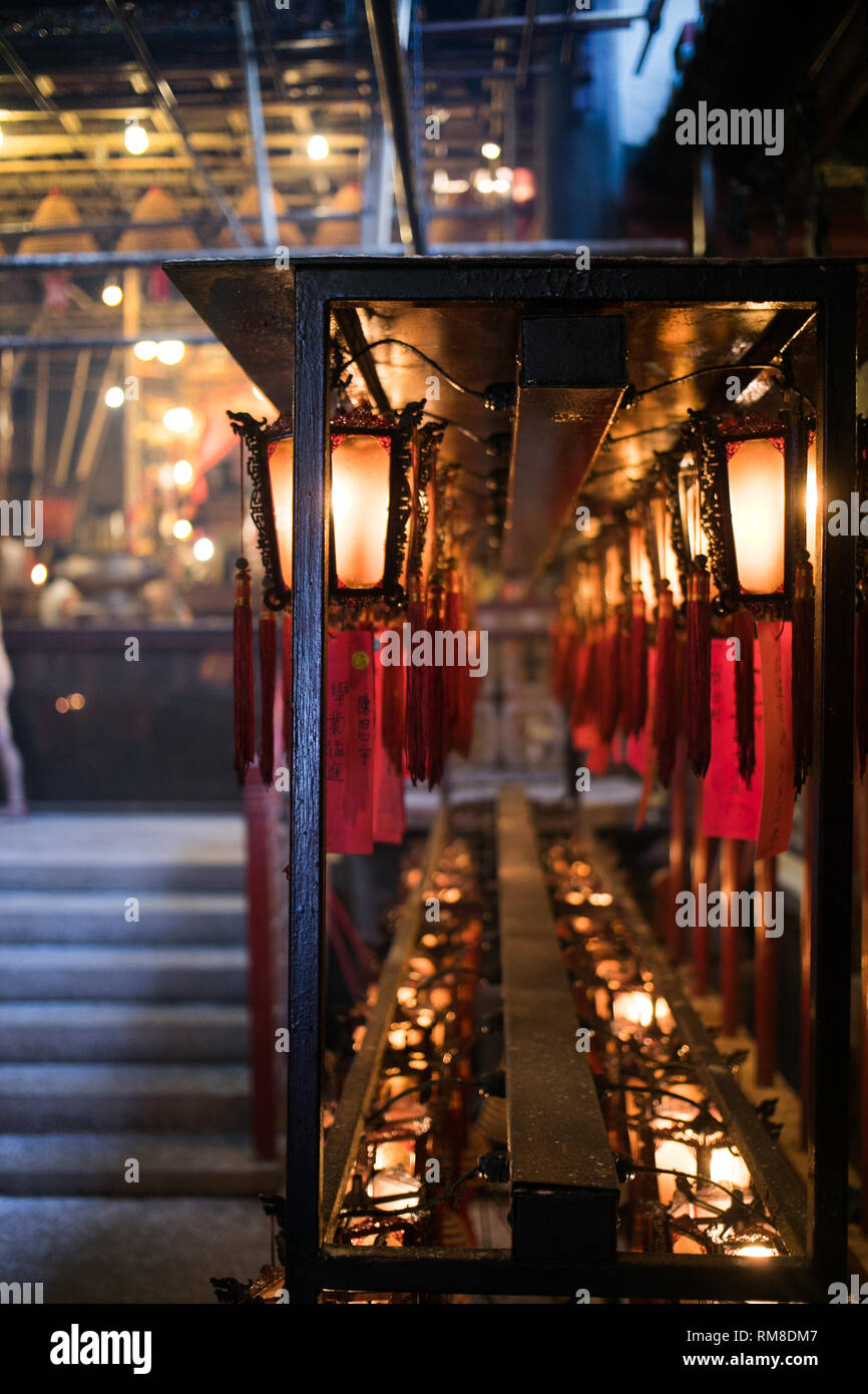 Man Mo Tempel, Hong Kong Stockfoto