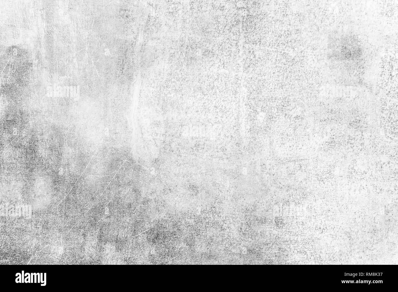 Textur aus schwarzen und weißen Linien, Kratzer, Flecken. Grunge Staub und Kratzer Hintergrund. Textur des Alten zerkratzt verschmutzte Oberfläche. Stockfoto