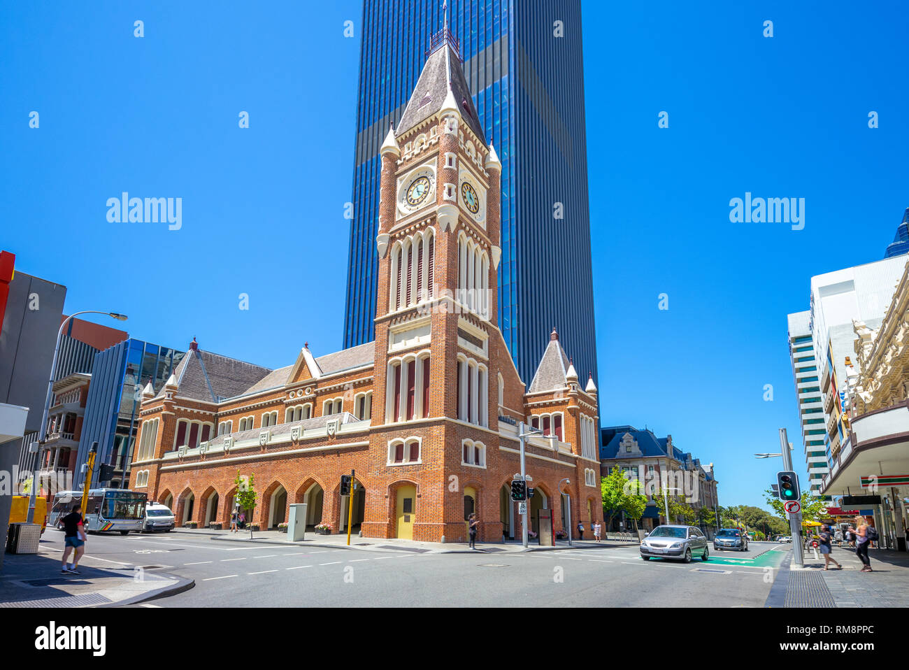 Perth Rathaus in Australien von Sträflingen erbaute Stockfoto