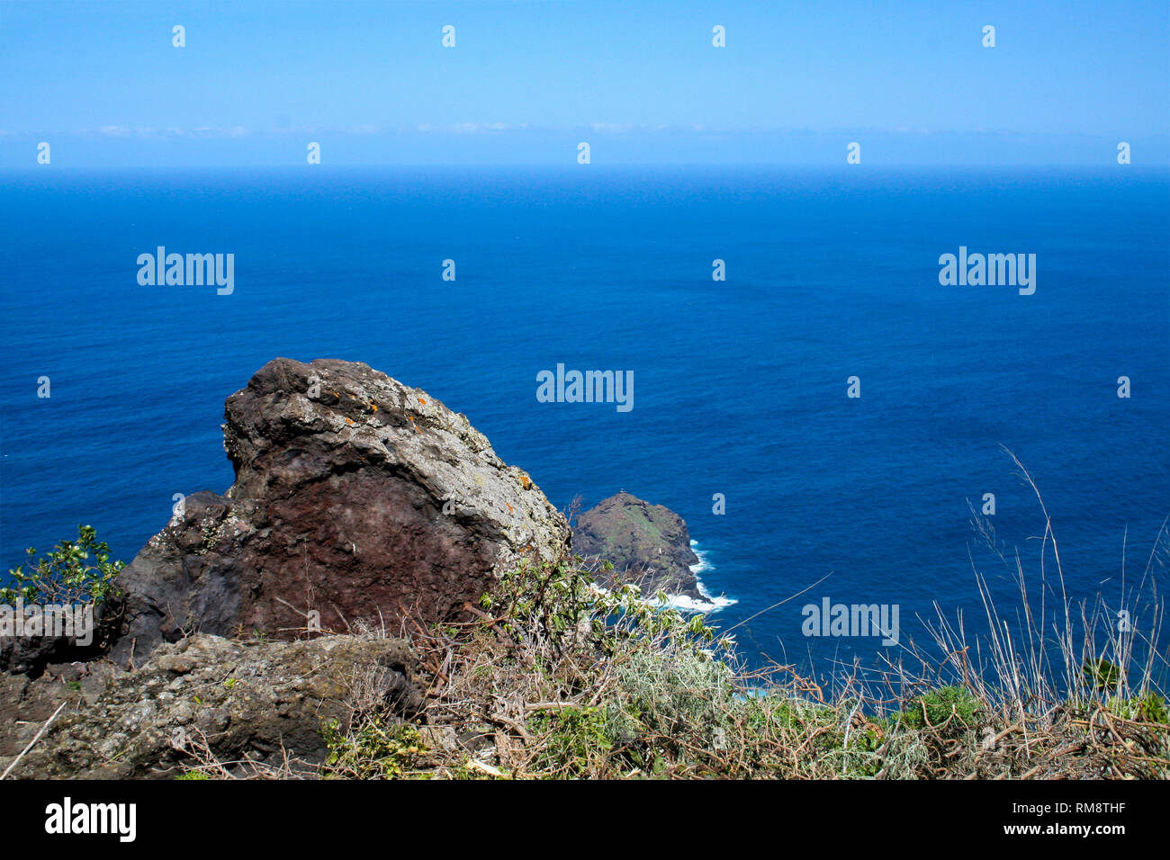 Im weiten Ozean aus Teneriffa, Kanarische Inseln gesehen Stockfoto