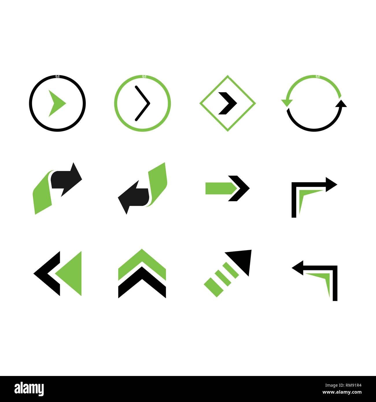 Set bunte Vektorpfeile elements Design Illustration. Farbe vektorpfeil Stock Vektor