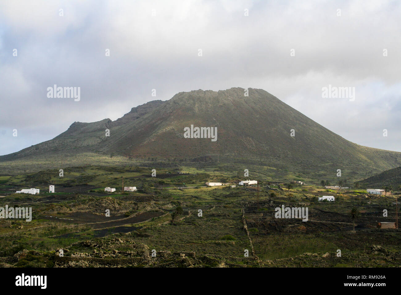 La Corona Vulkan in Lanzarote, Kanarische Inseln Stockfoto