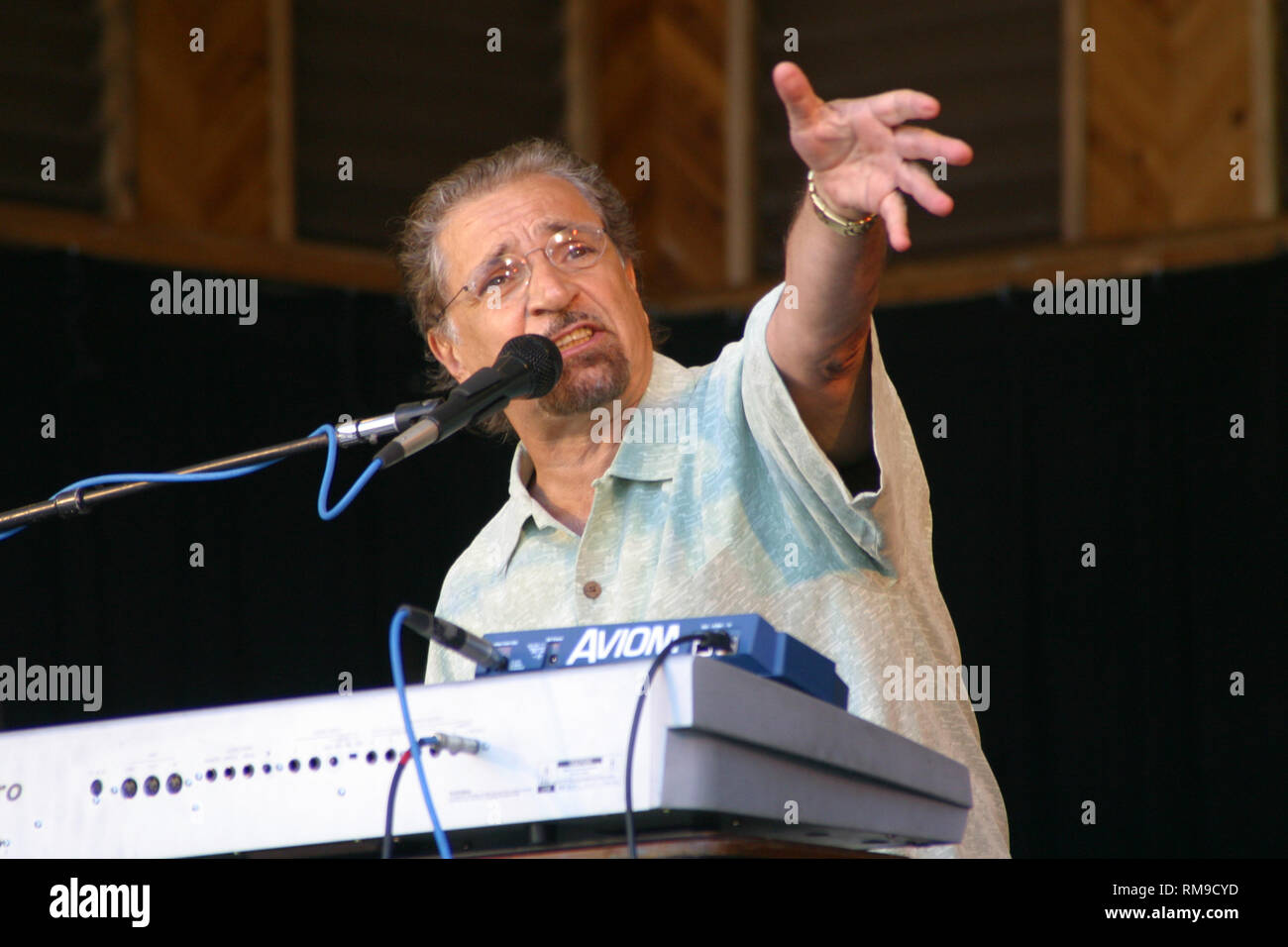 Musiker und Produzent Felix Cavaliere ist dargestellt auf der Bühne während einer "live"-Konzert aussehen. Stockfoto