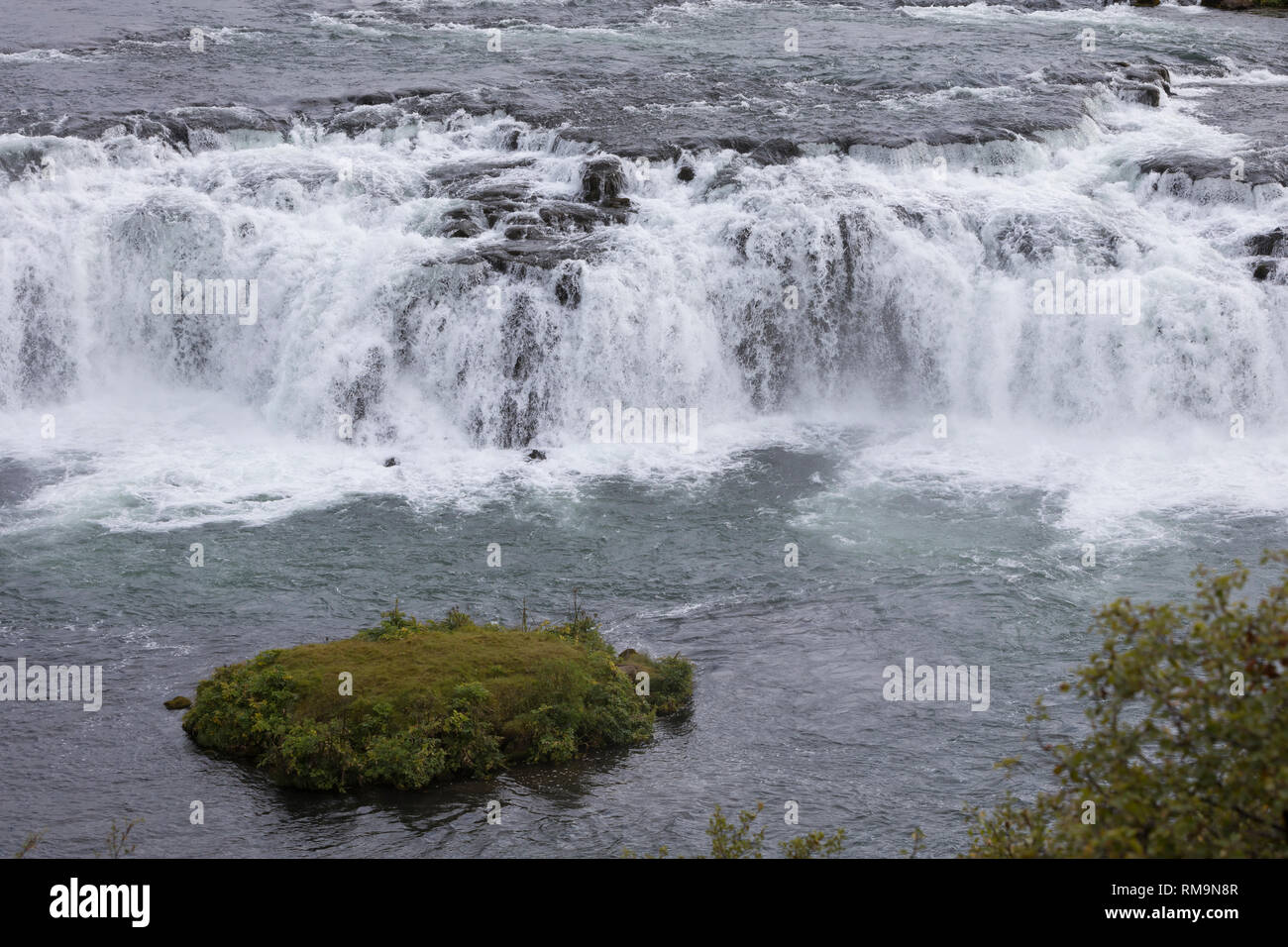 Faxi-Wasserfall, Vatnsleysufoss, Faxafoss, induktionskopfhörern Tungufljót Stockfoto