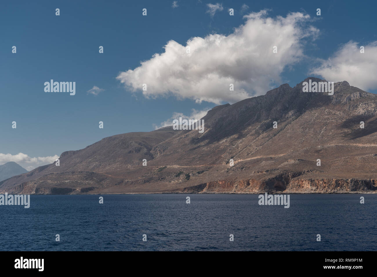Aussicht an der Küste während der Kreuzfahrt nach Gramvousa und Kissamos Stockfoto