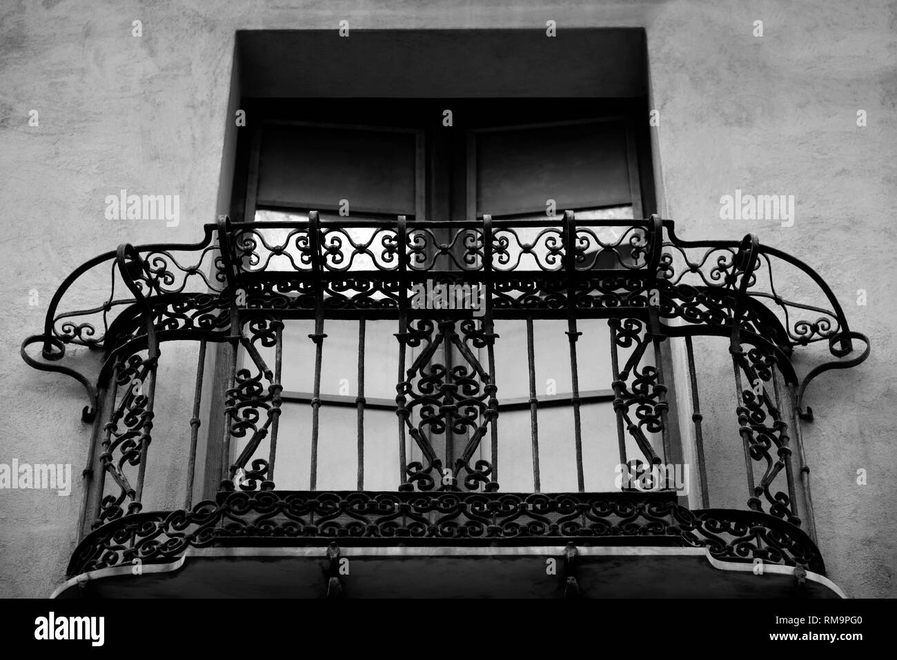 Schmiedeeisernen Balkon Stockfoto