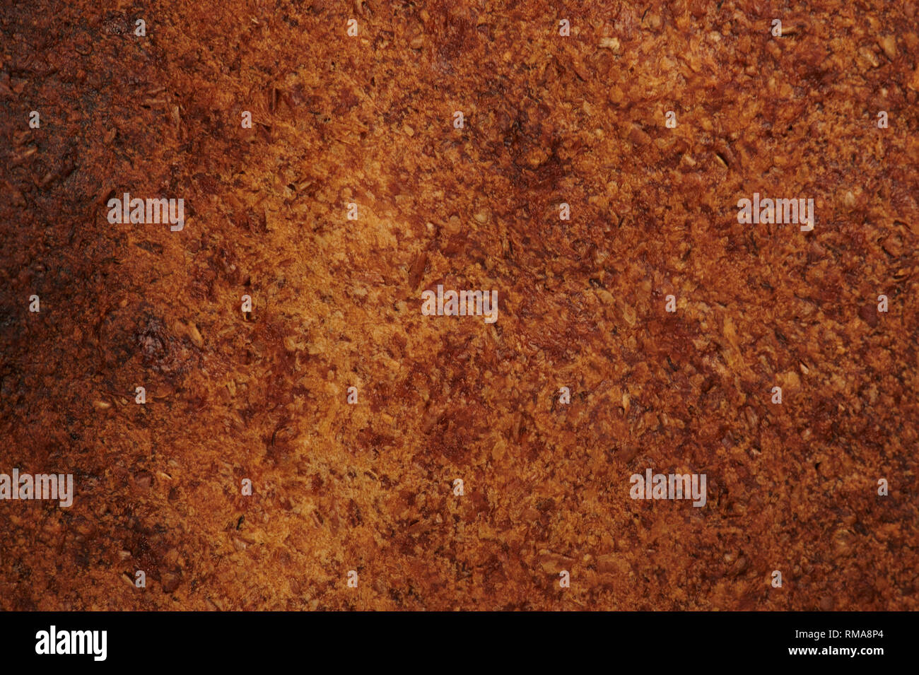 Braun tortilla Oberfläche mit Vollkorn Nahaufnahme verbrannt Stockfoto