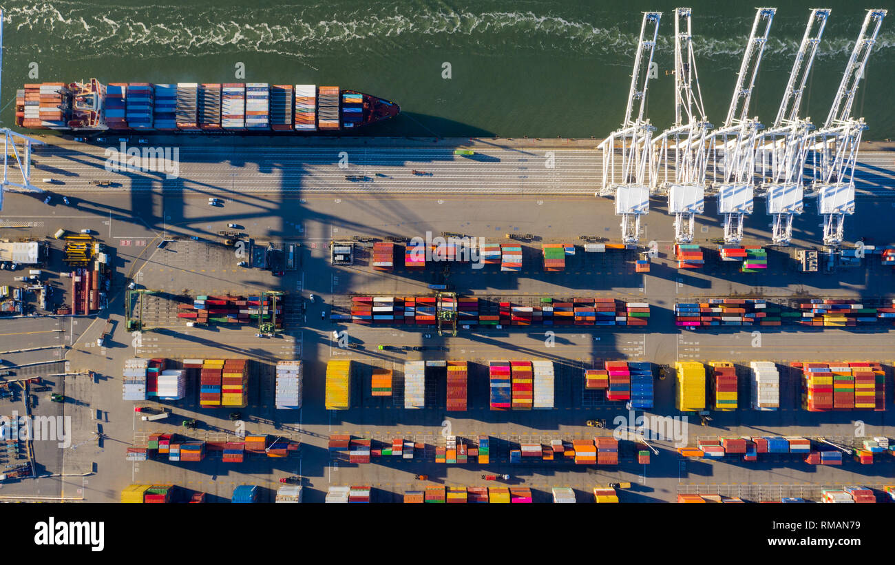 Der Hafen von Oakland, Kalifornien, USA Stockfoto