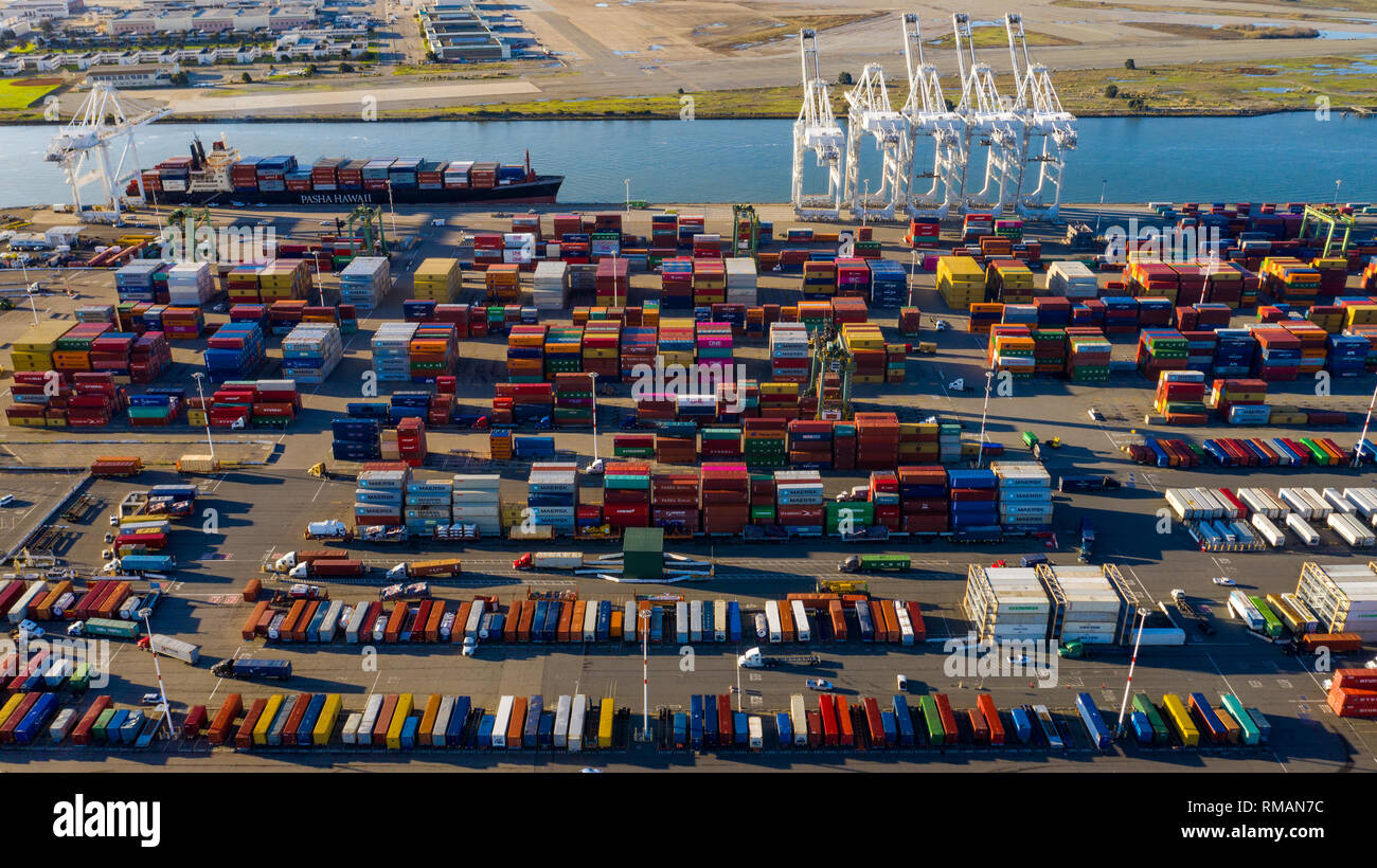 Der Hafen von Oakland, Kalifornien, USA Stockfoto