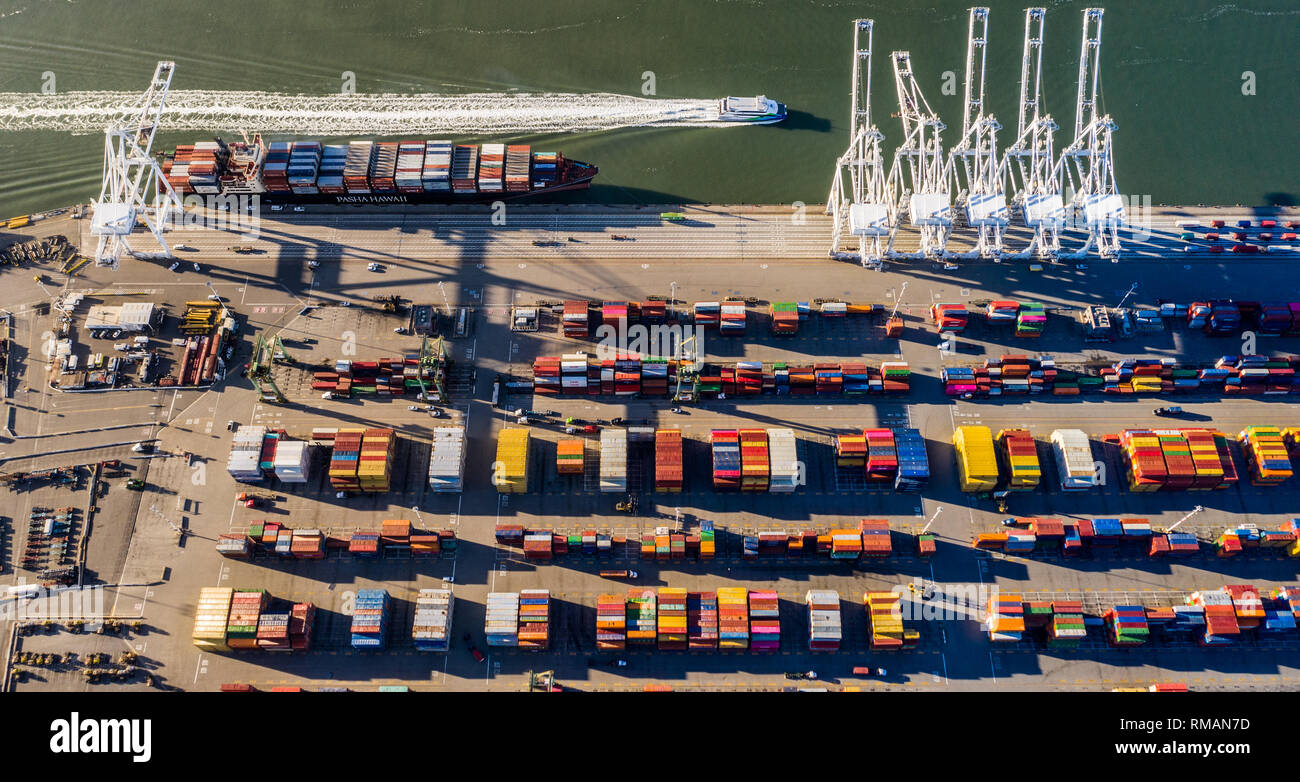 Der Hafen von Oakland, Kalifornien, USA Stockfoto